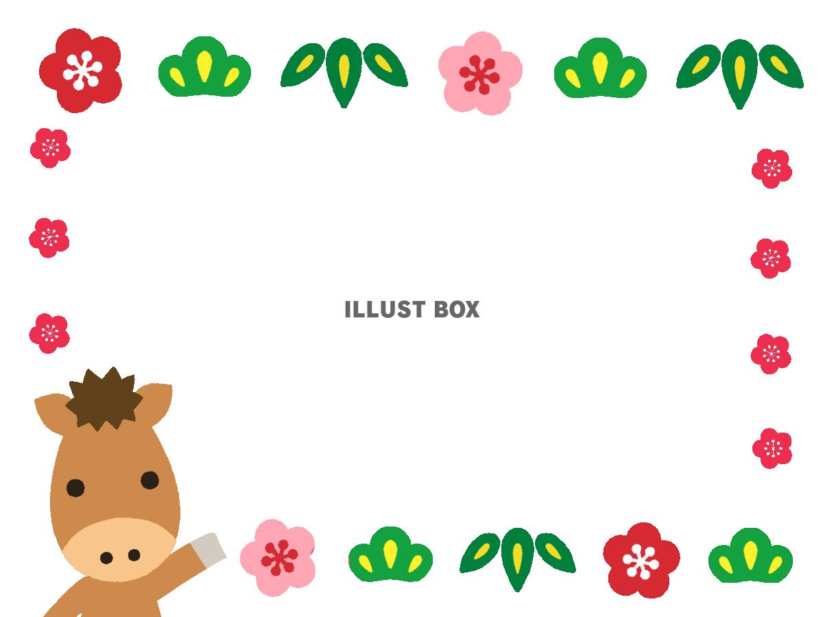 午年フレーム　透過png