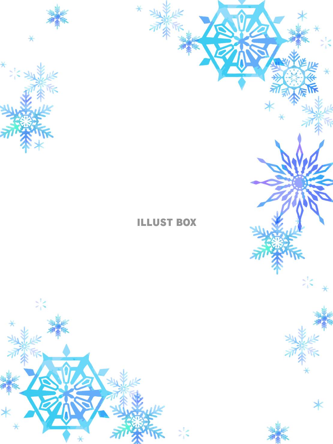 雪の結晶もようの縦型フレーム