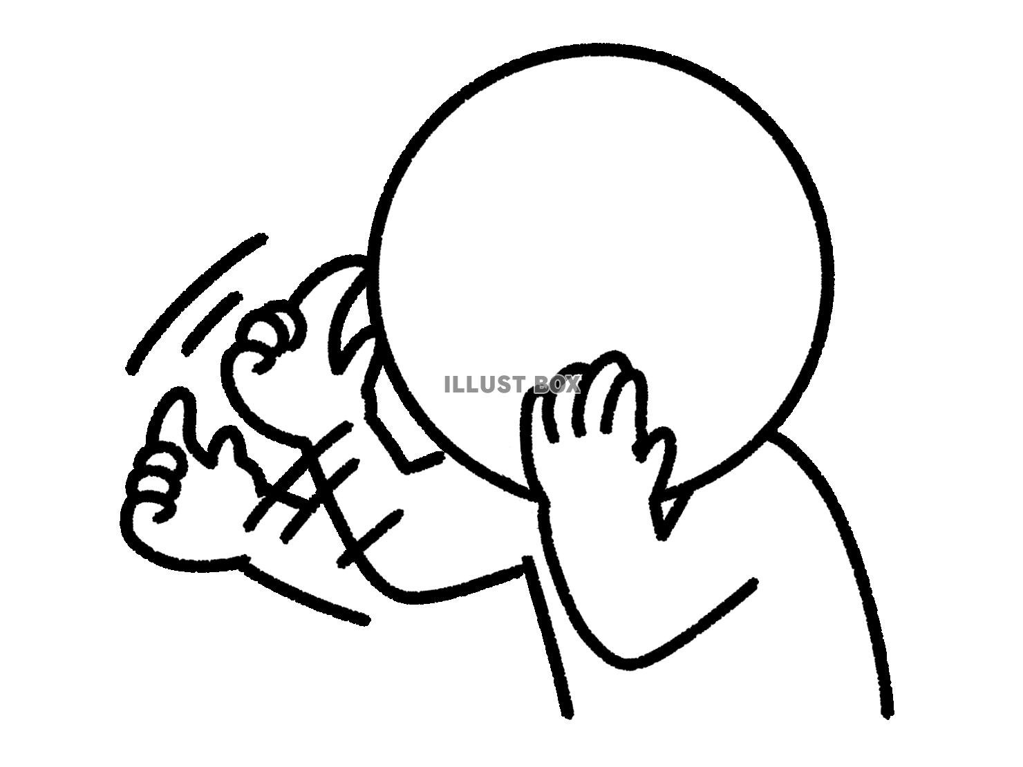 頭を指さして賢さをアピールする棒人間