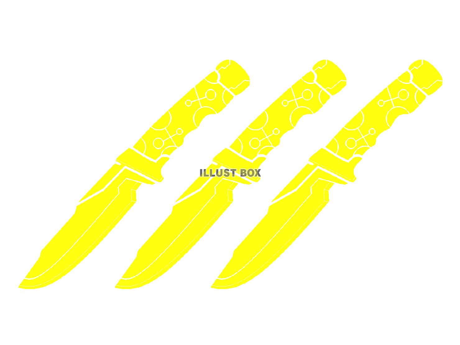 黄色のナイフのシルエット