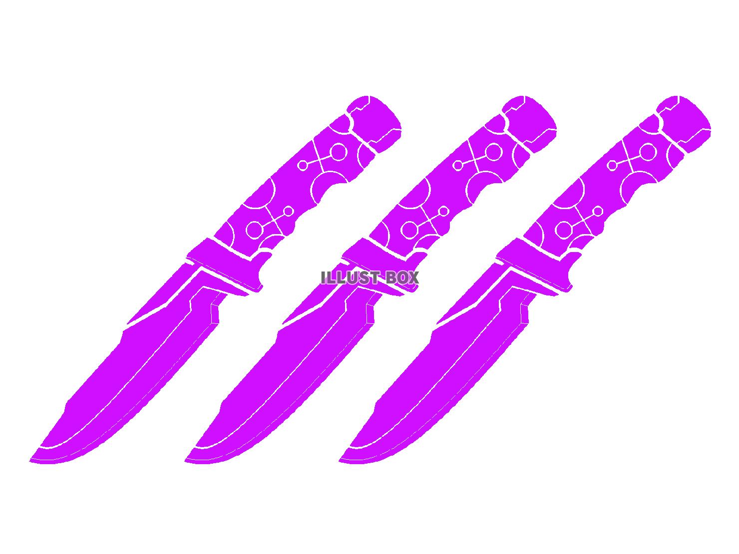 紫色のナイフのシルエット