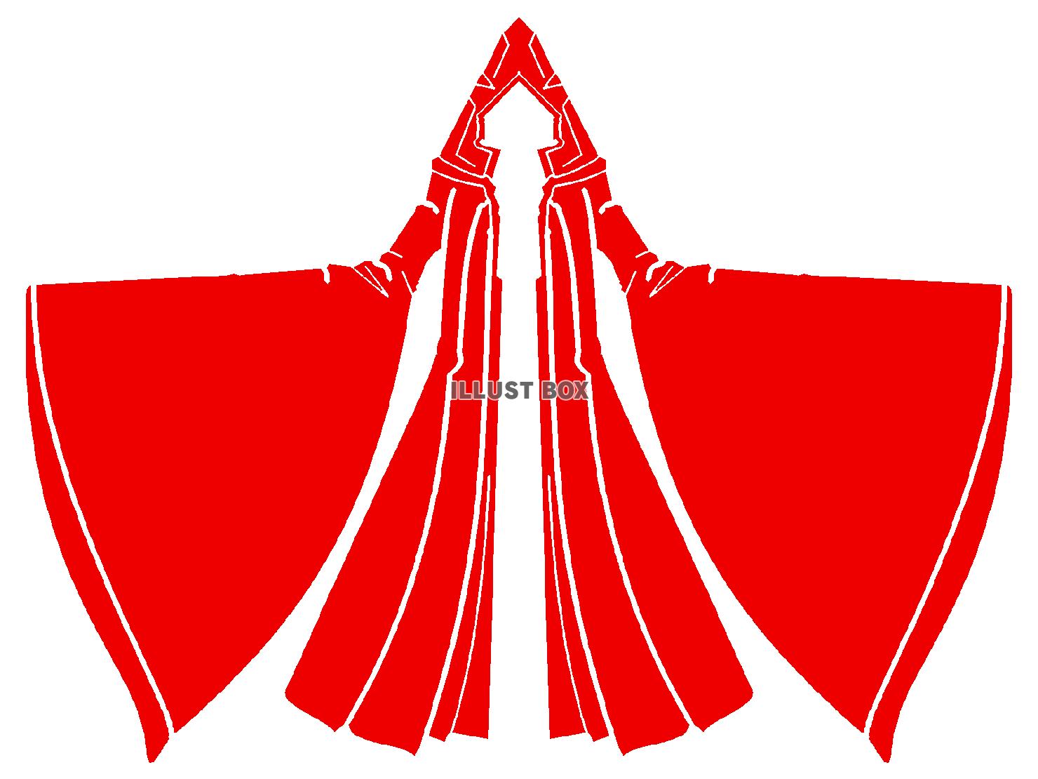 赤色の偉大な魔法使いのローブのシルエット