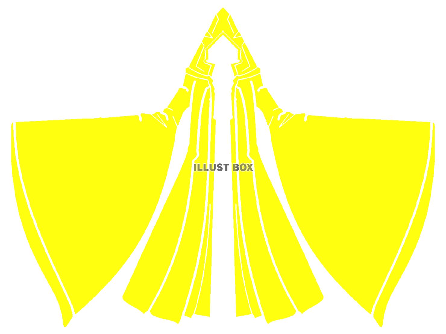 黄色の偉大な魔法使いのローブのシルエット