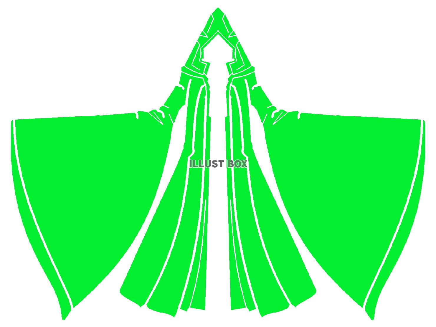 緑色の偉大な魔法使いのローブのシルエット
