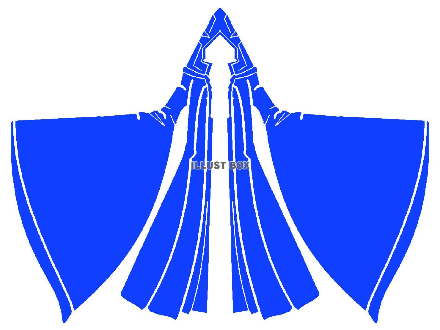 青色の偉大な魔法使いのローブのシルエット