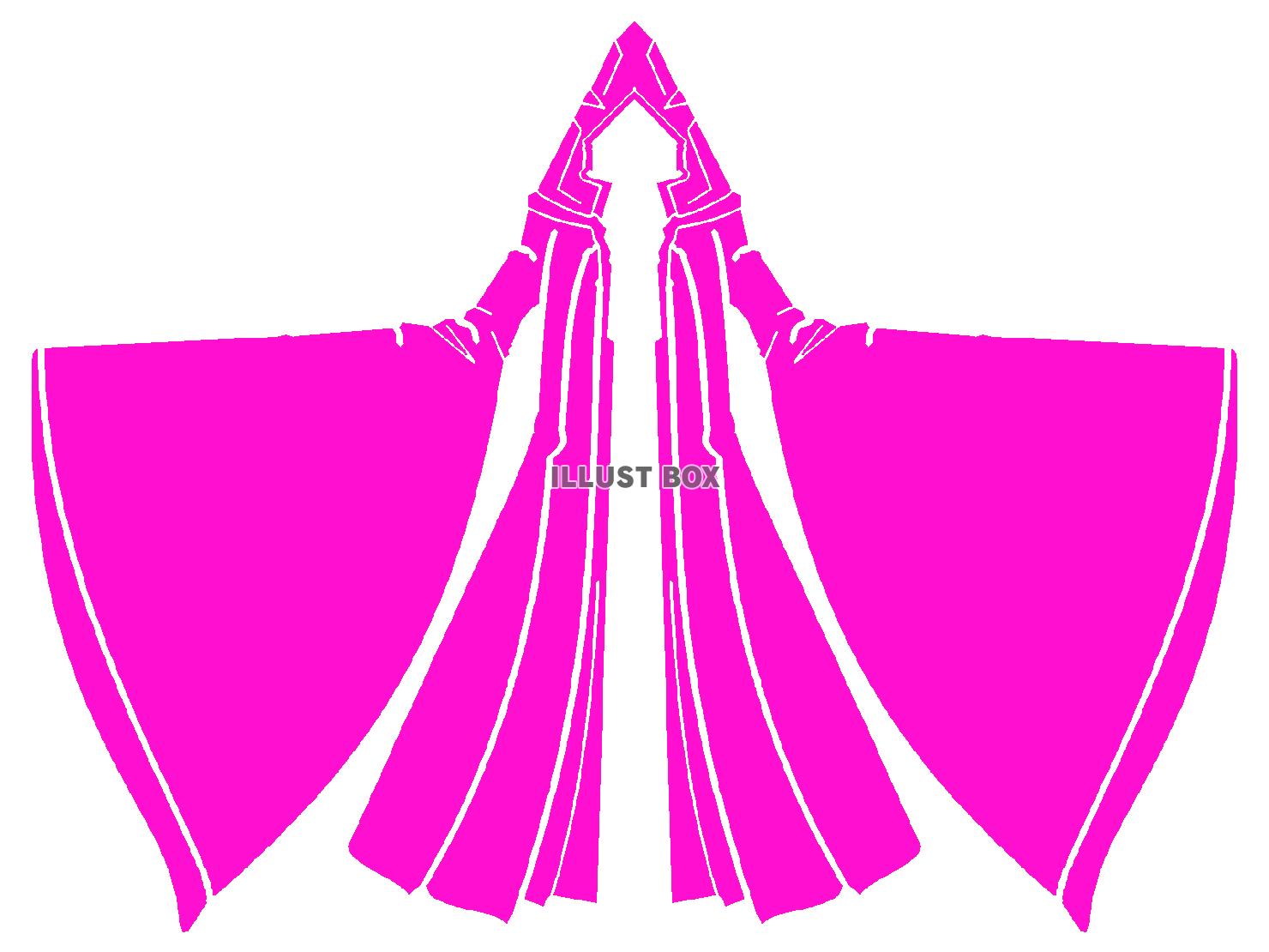 紫色の偉大な魔法使いのローブのシルエット