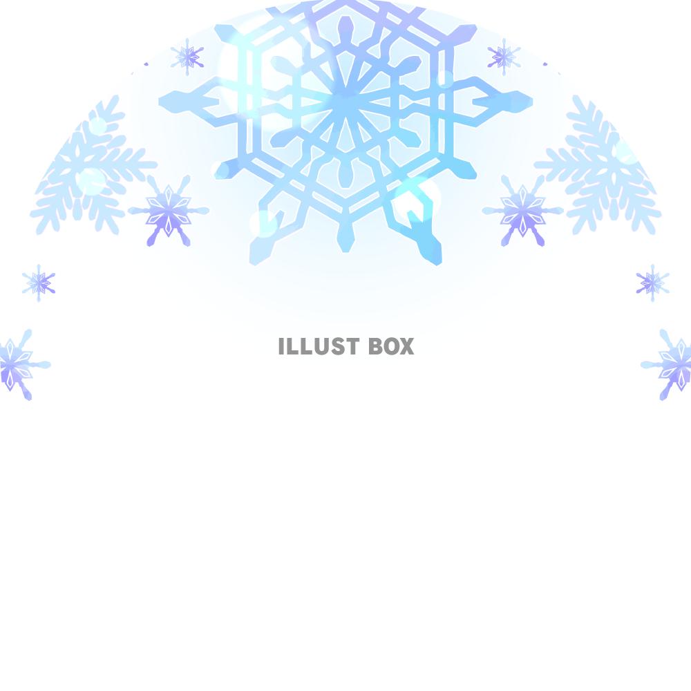 雪もようの円型フレーム