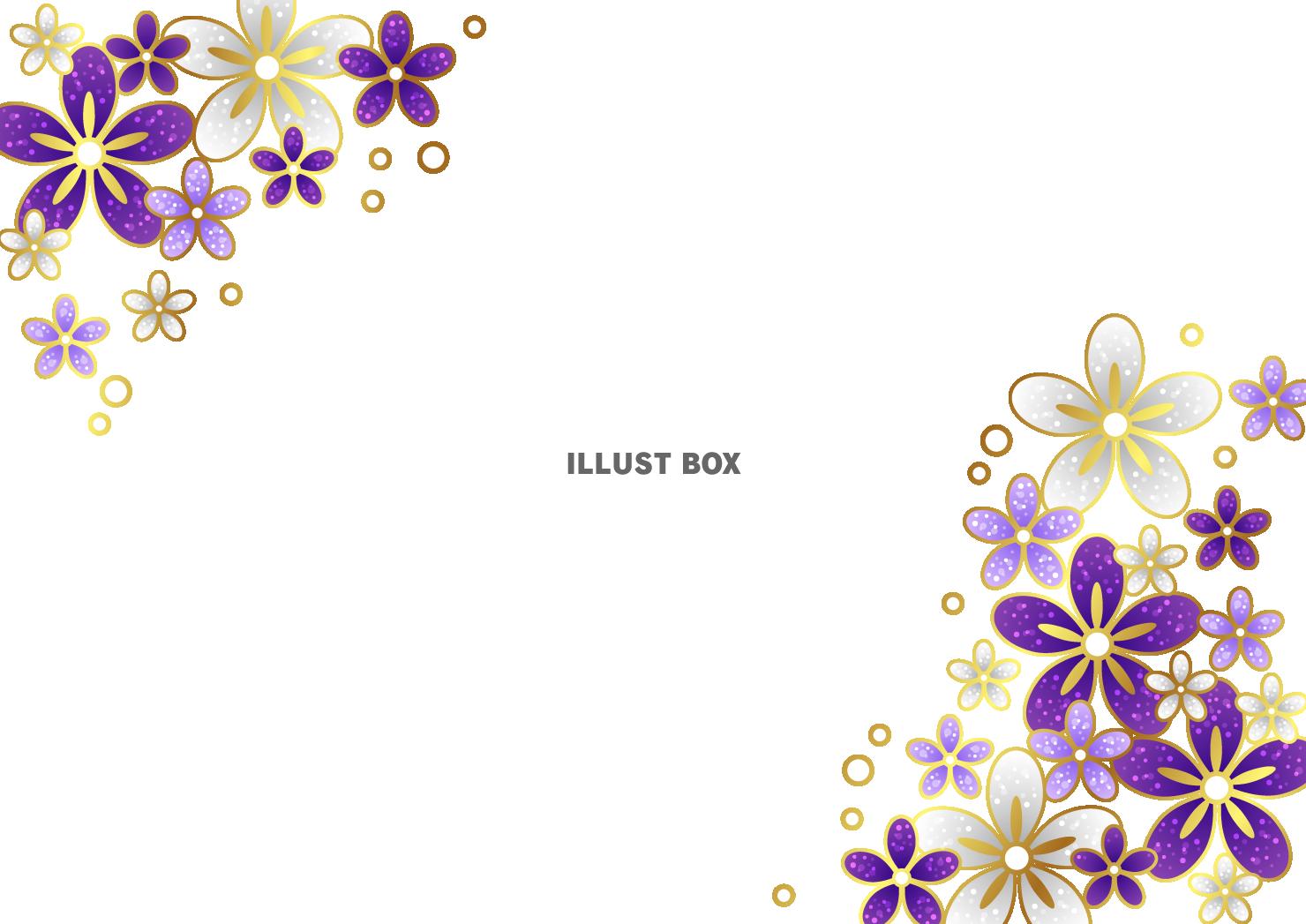 桜、文様花、春、宝石、螺鈿、紫