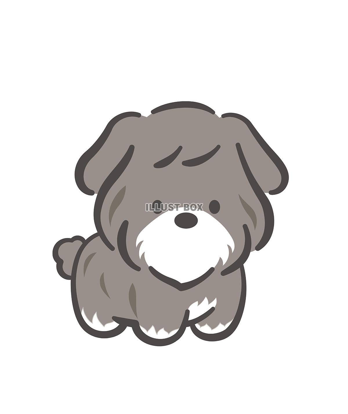 かわいい子犬の手描きイラスト