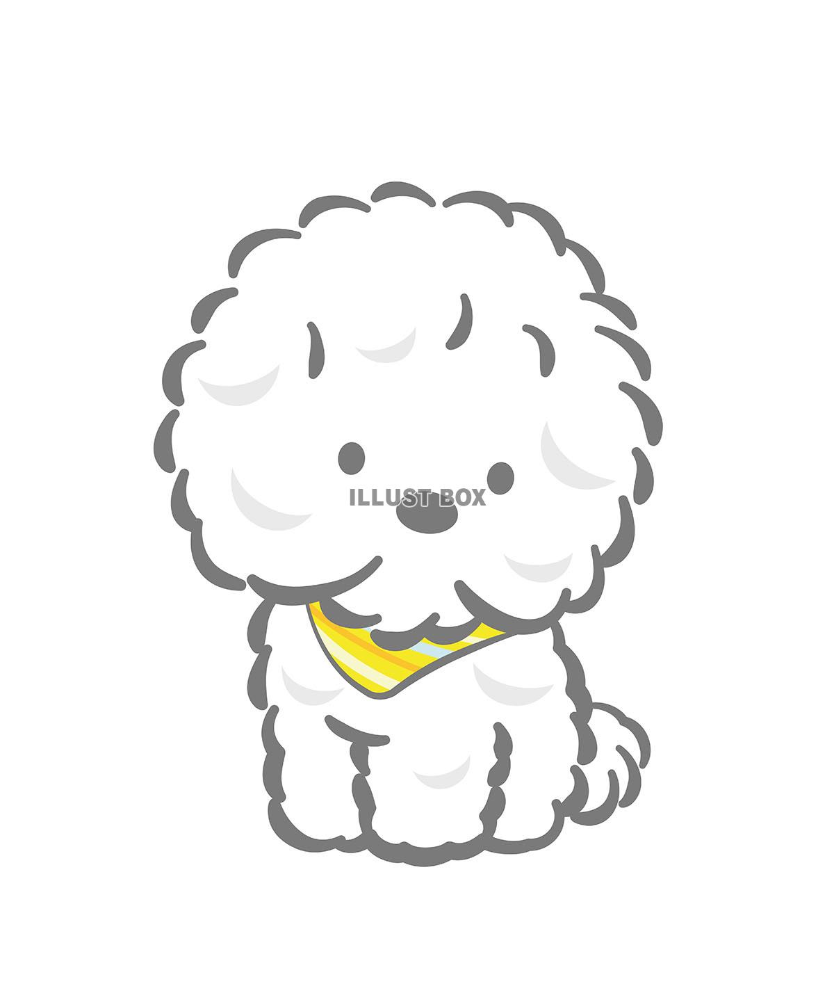 かわいい子犬の手描きイラスト