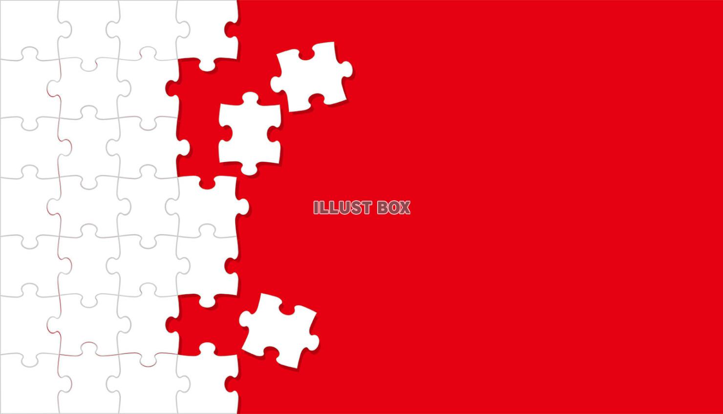 ジグゾーパズルのテキストスペース付き背景イラスト