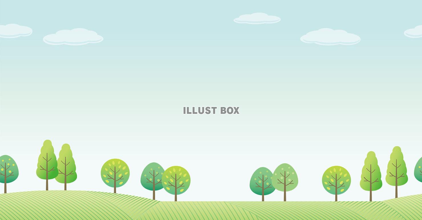シームレスな春の森　背景イラスト
