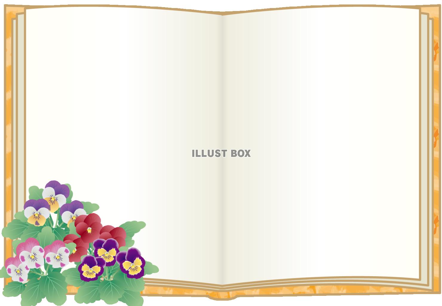 本のフレーム　ビオラ（透過PNG）EPSはCS2