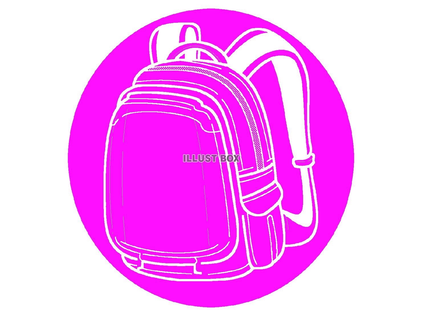 紫色のリュックのシルエットアイコン