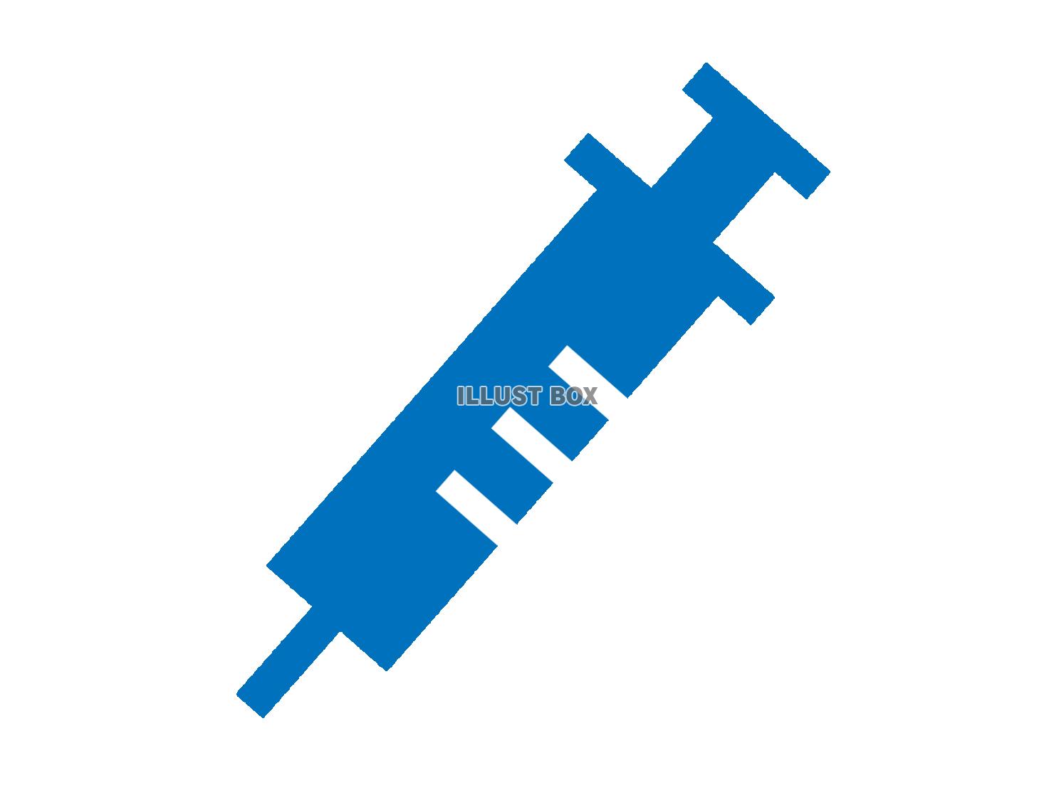 注射器のアイコン（予防接種のシルエット）