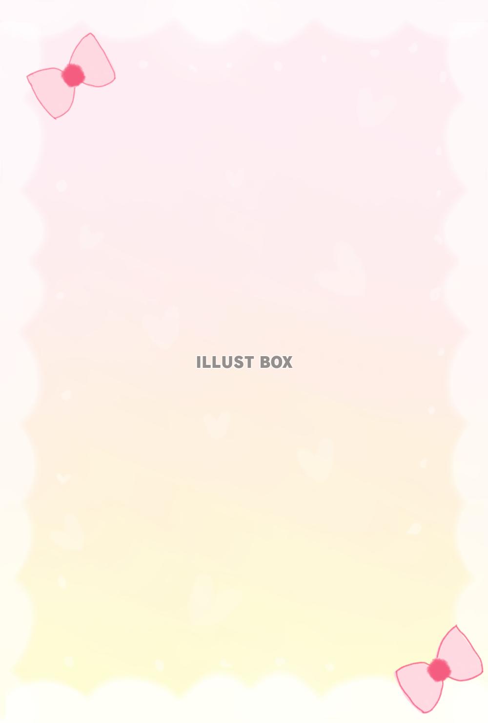 ふんわりリボン（ピンク×イエロー）