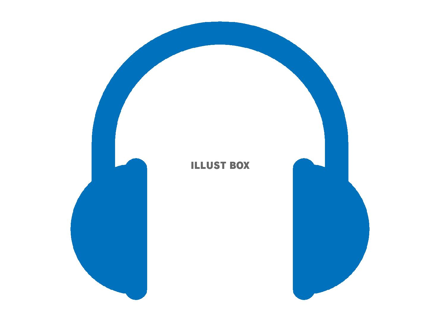 ヘッドホンのアイコン（シルエット）