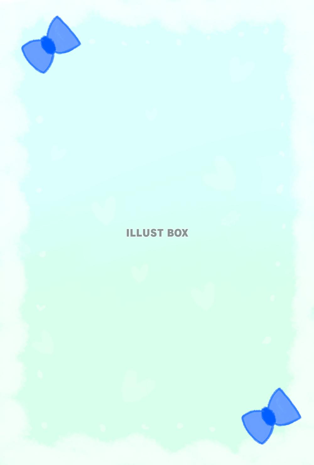 ふんわりリボン（ブルー×グリーン）