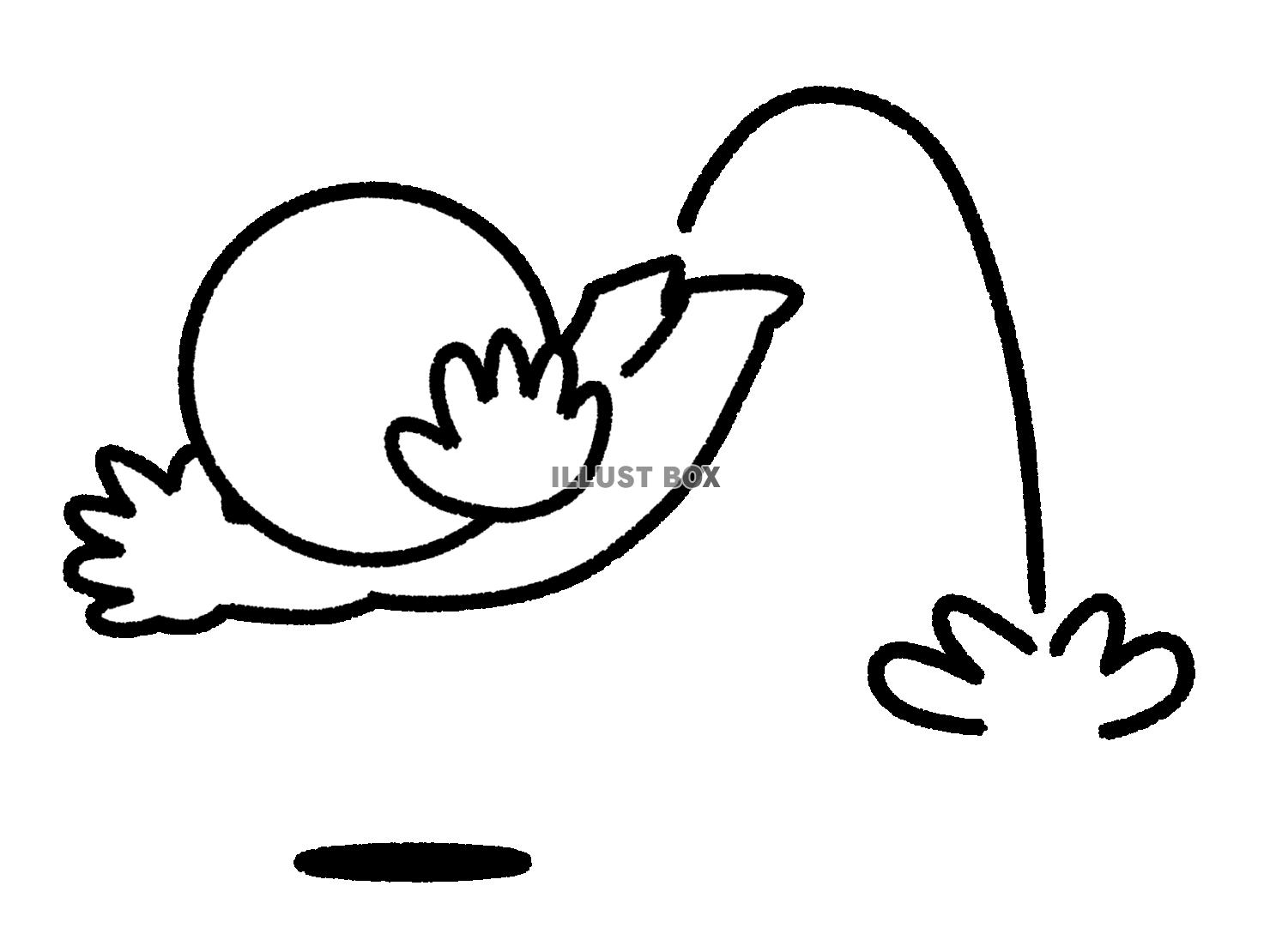 ダイブする棒人間