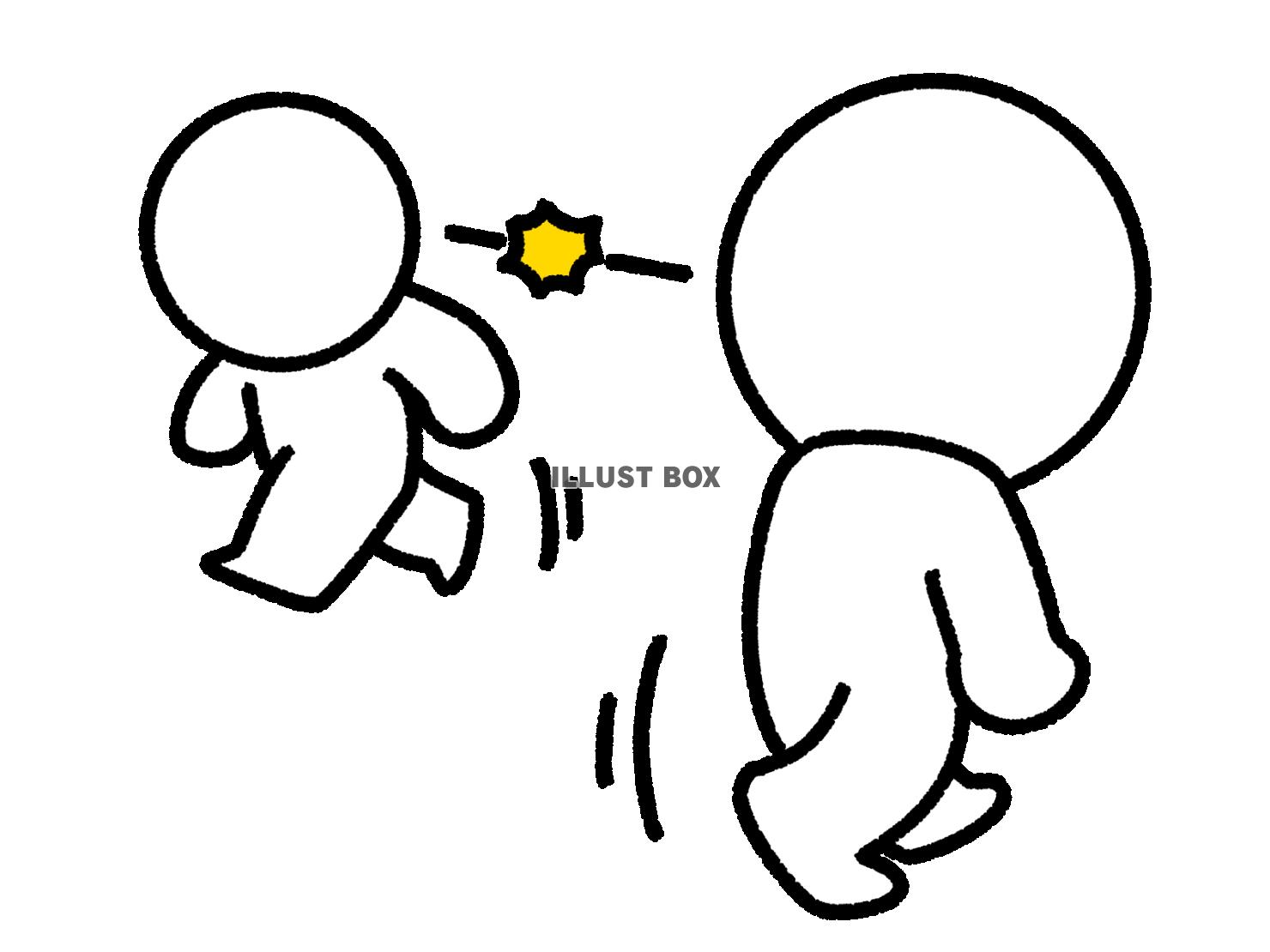 にらみ合う棒人間