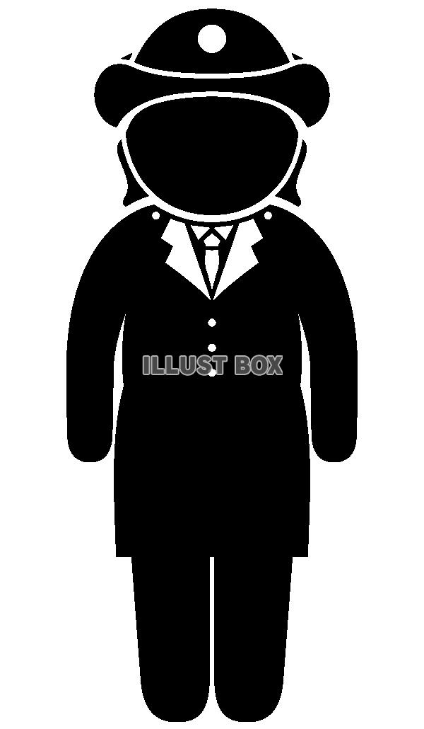 女性警察官-正面-ピクト