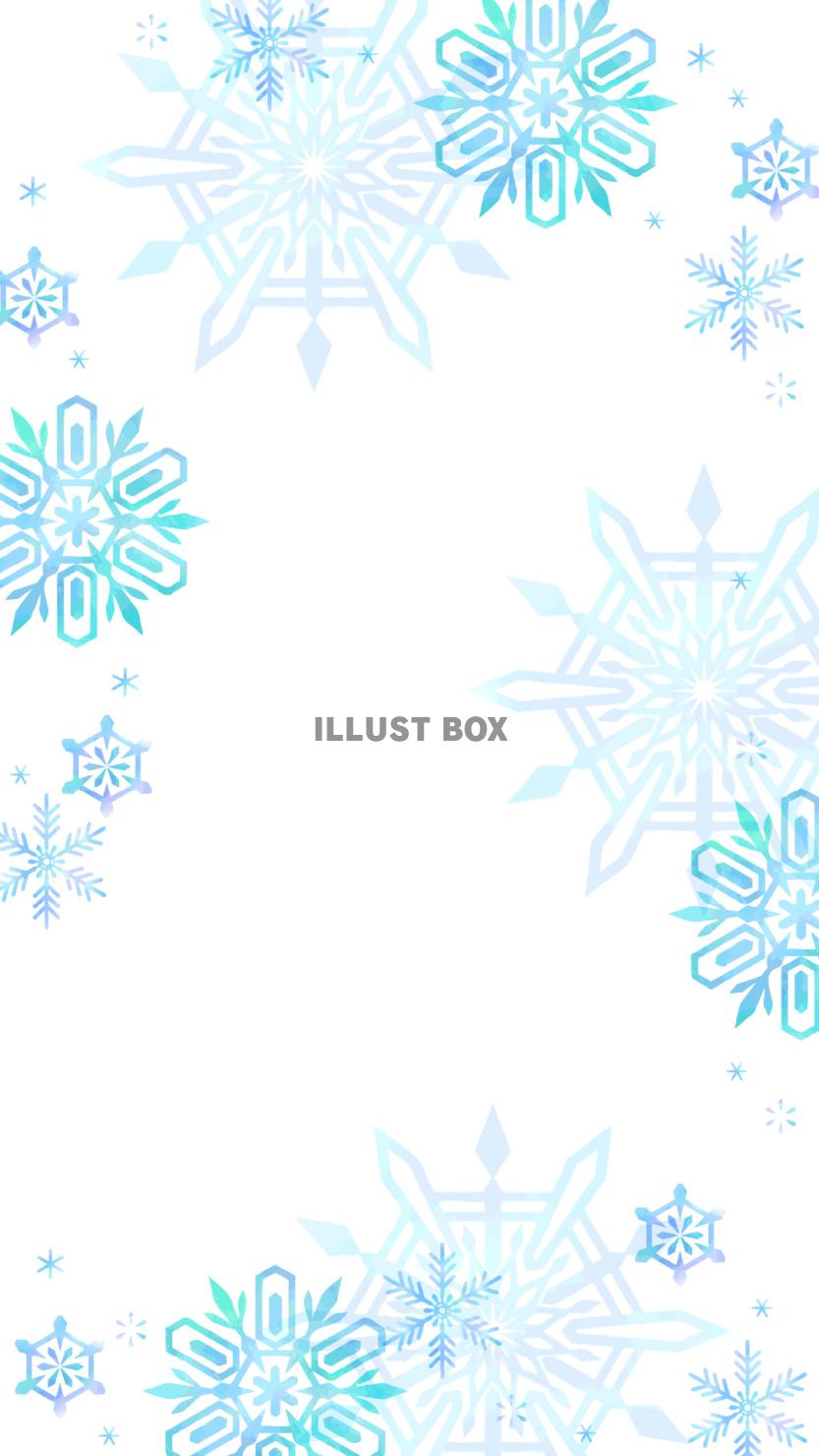 雪の結晶柄のスマホ向け背景