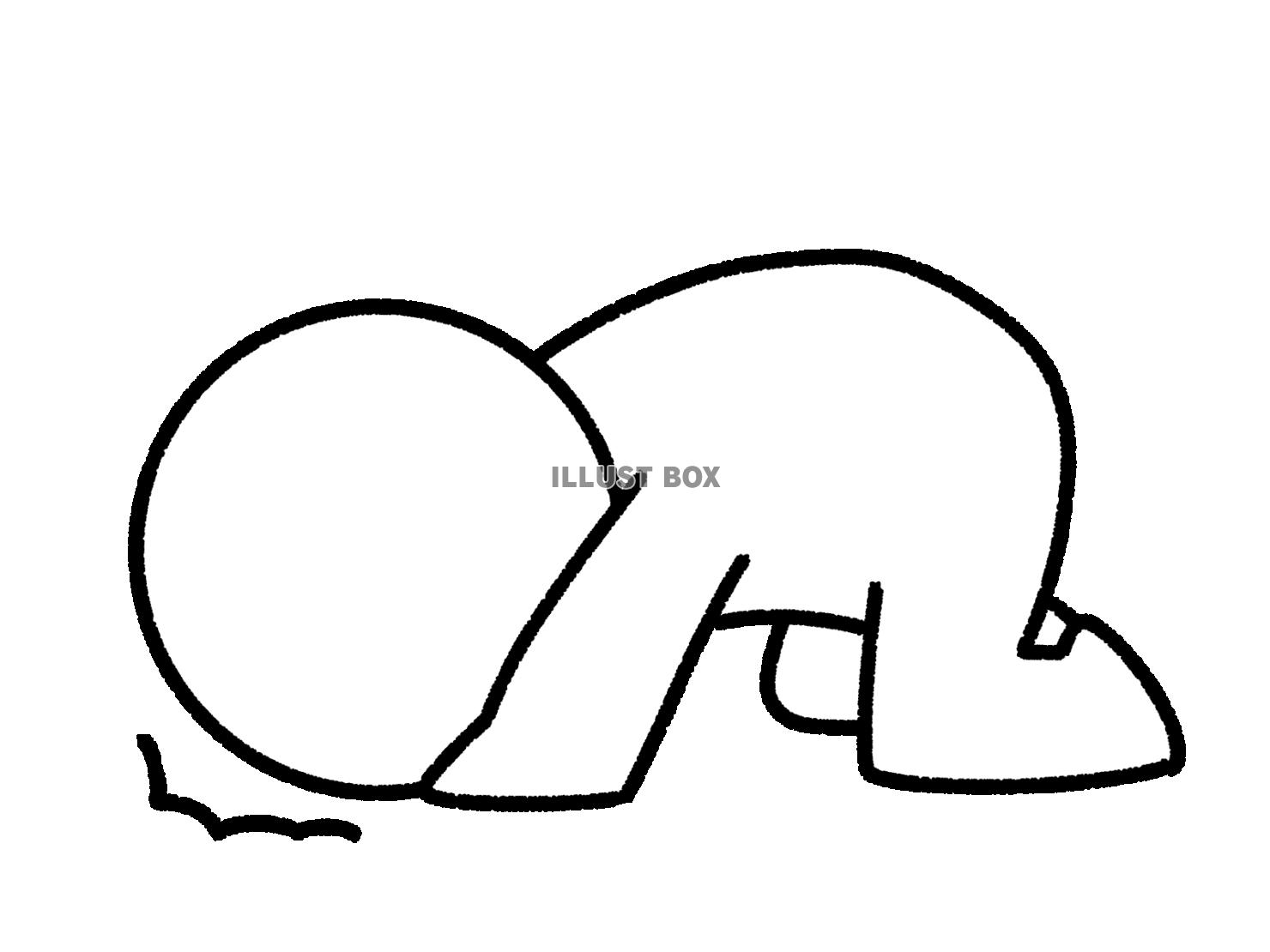 頭を打ち付け土下座する棒人間