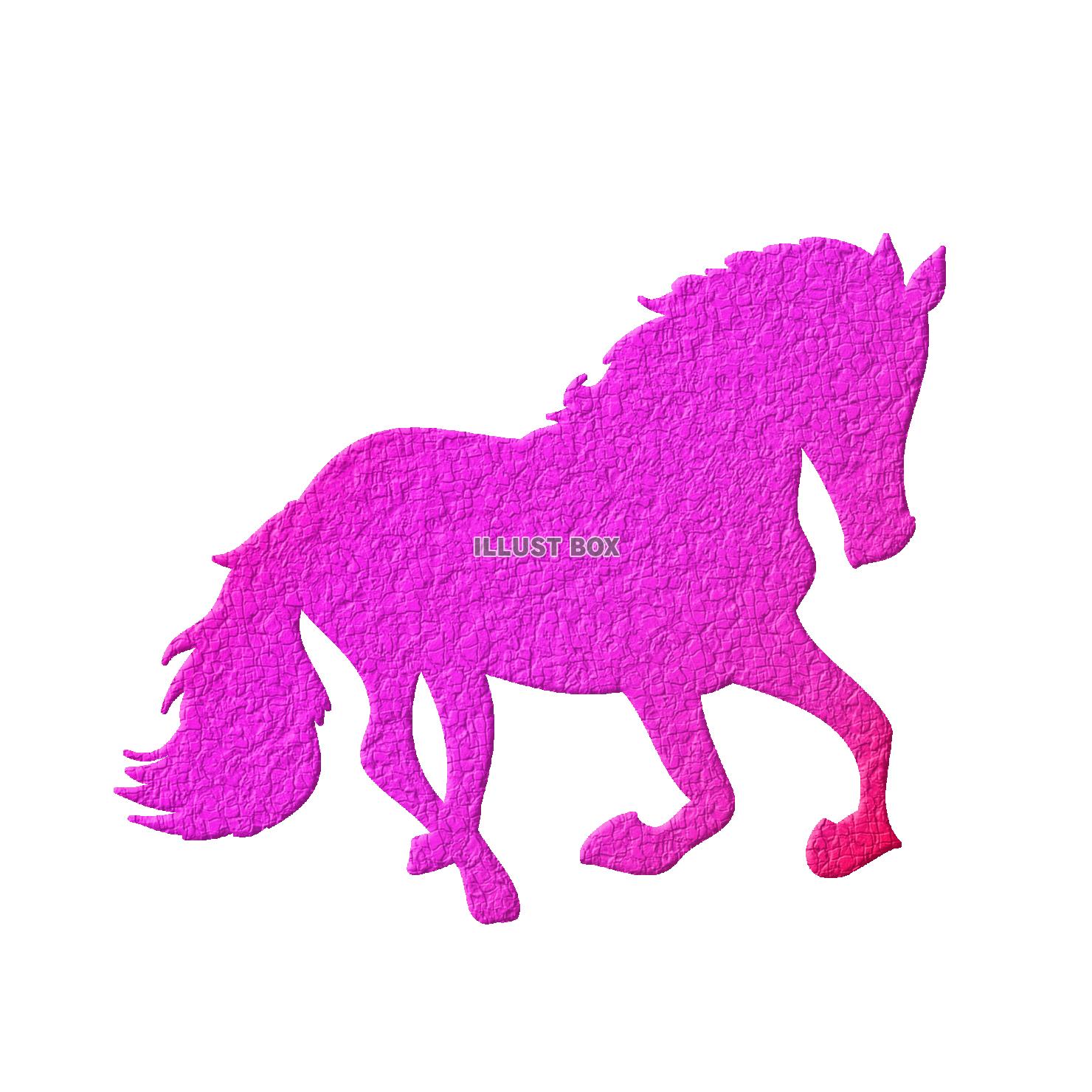 ギャロップする可愛いピンクの馬のアイコン