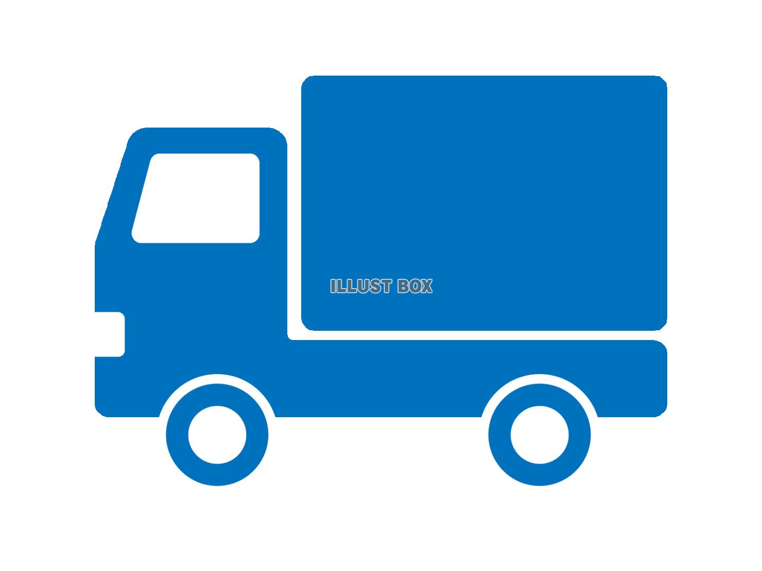 トラックのシルエット（配達のアイコン）