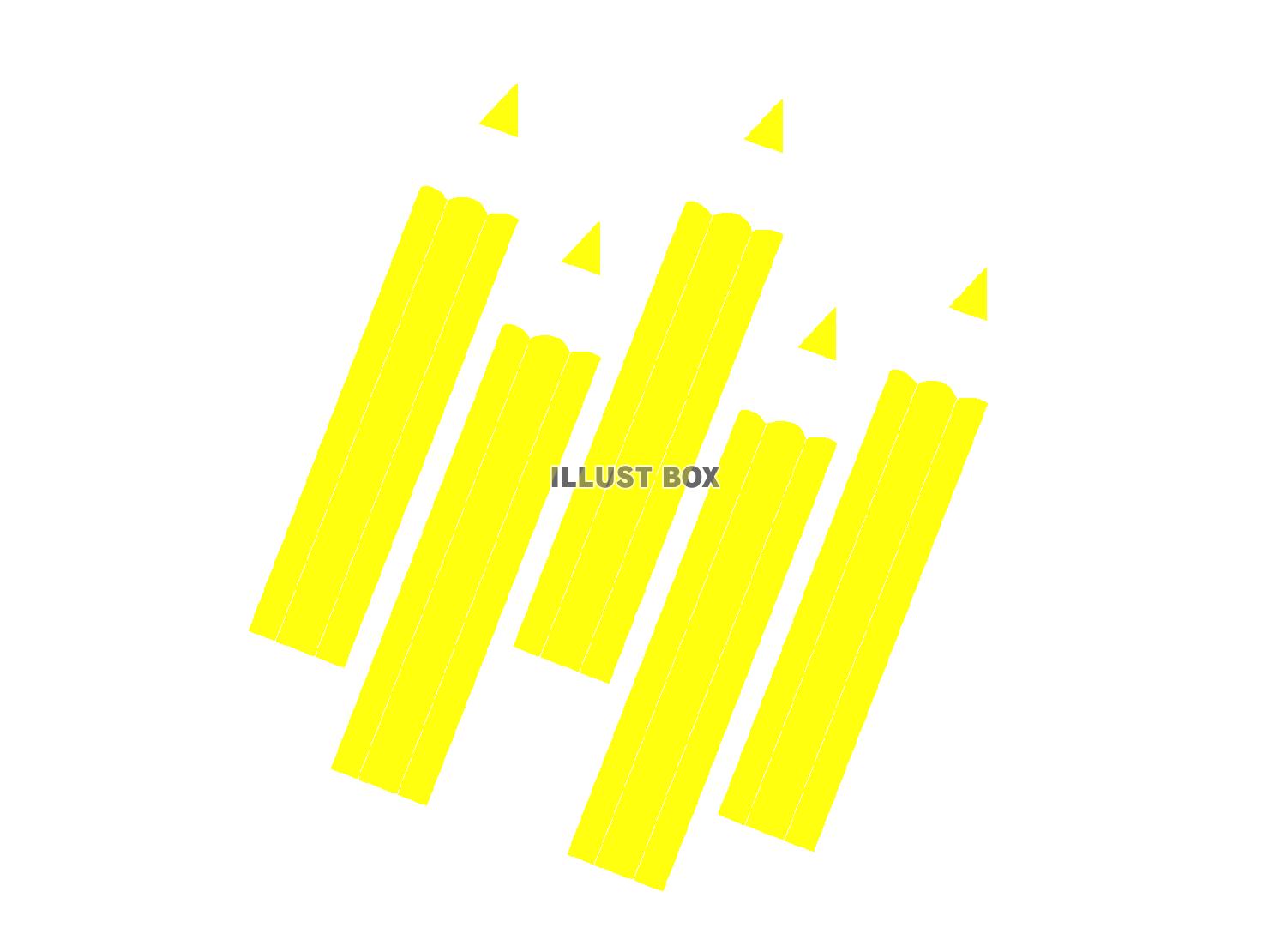 黄色の色鉛筆のシルエット