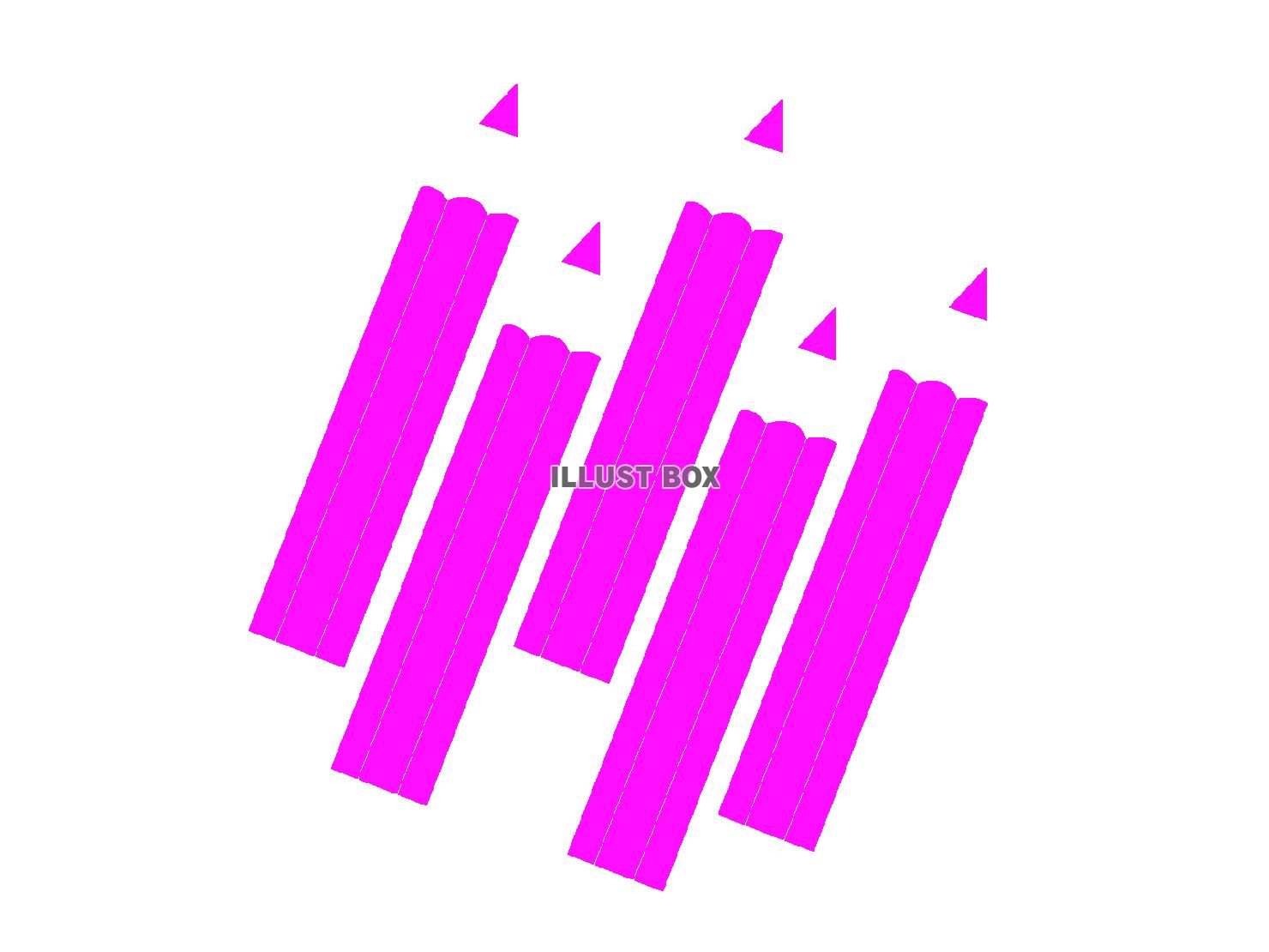 紫色の色鉛筆のシルエット