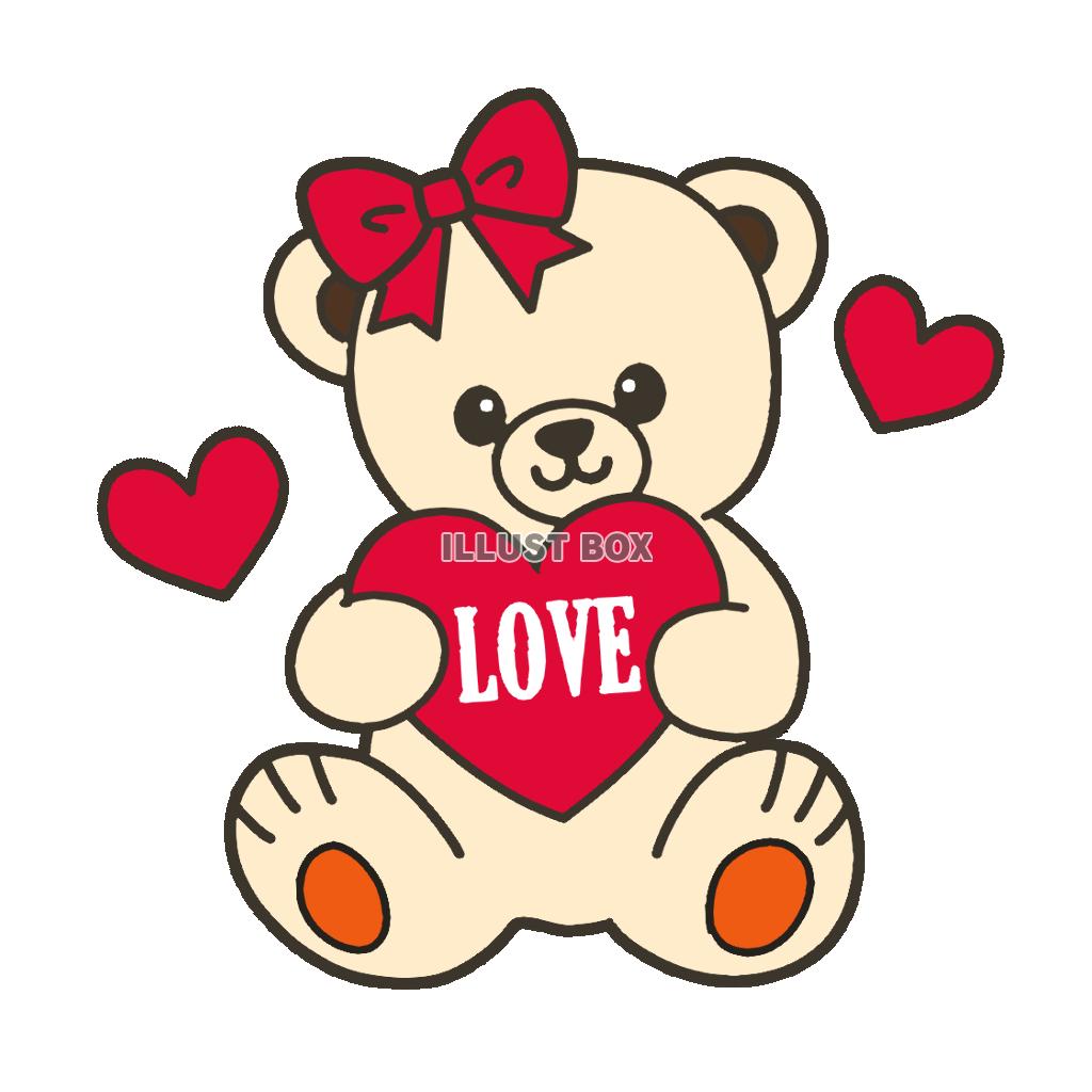 バレンタインハートベアー　透過png