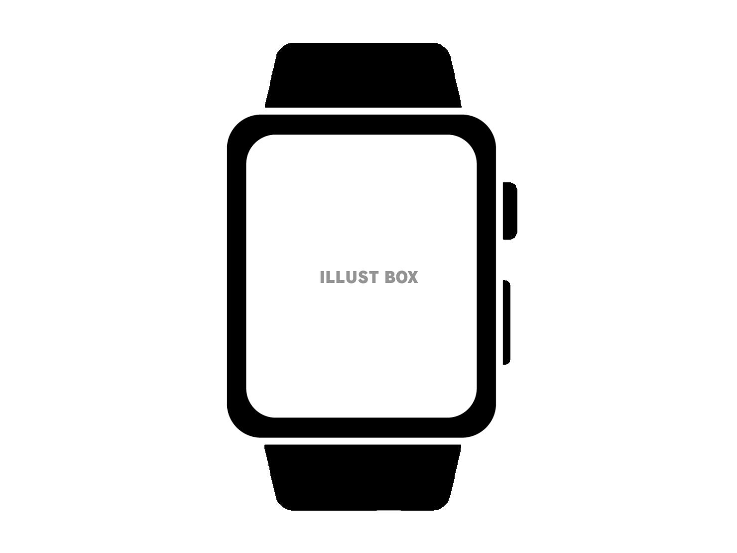 スマートウォッチのシルエットアイコン