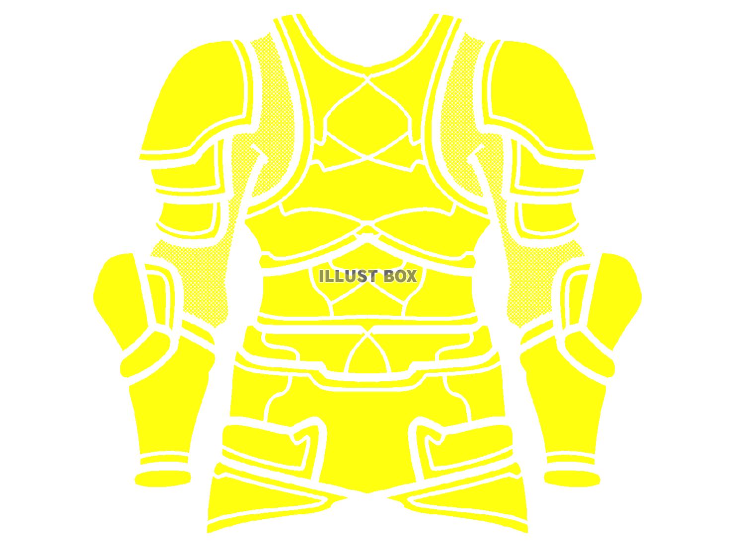 黄色のブリガンダインの防具シルエット