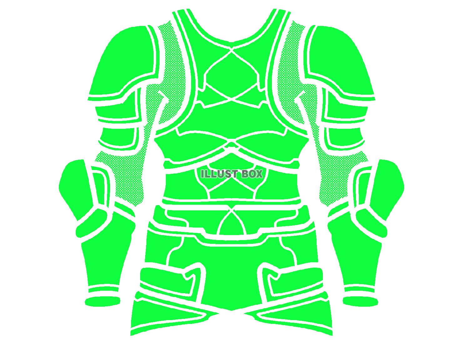 緑色のブリガンダインの防具シルエット