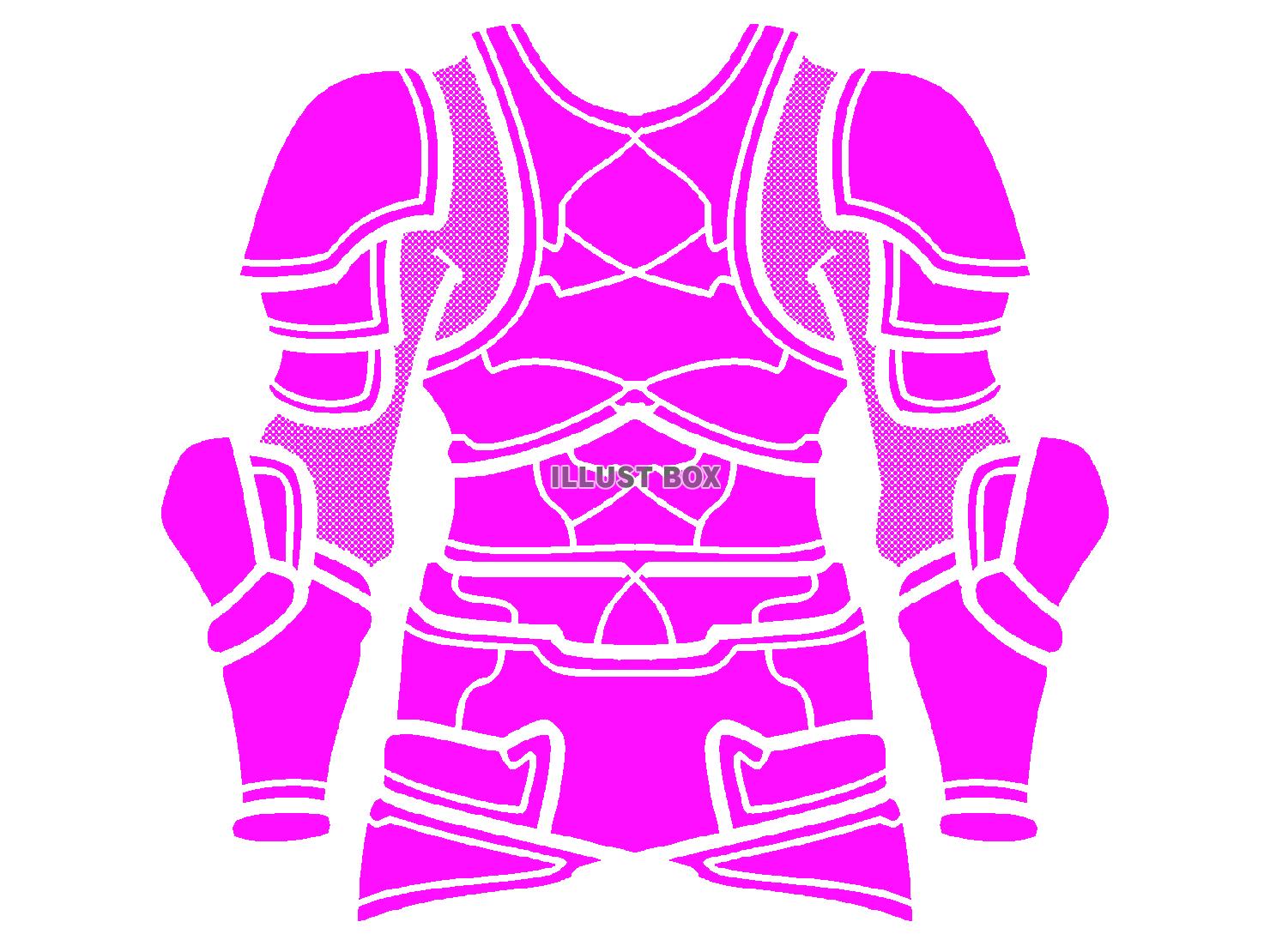 紫色のブリガンダインの防具シルエット