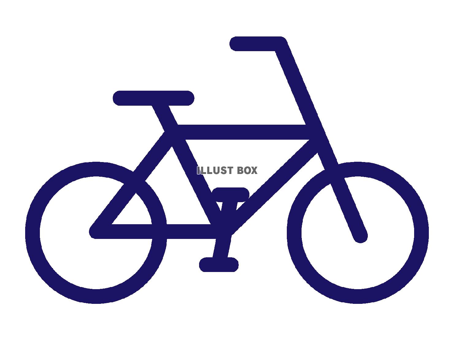 自転車のシルエット（チャリのアイコン）