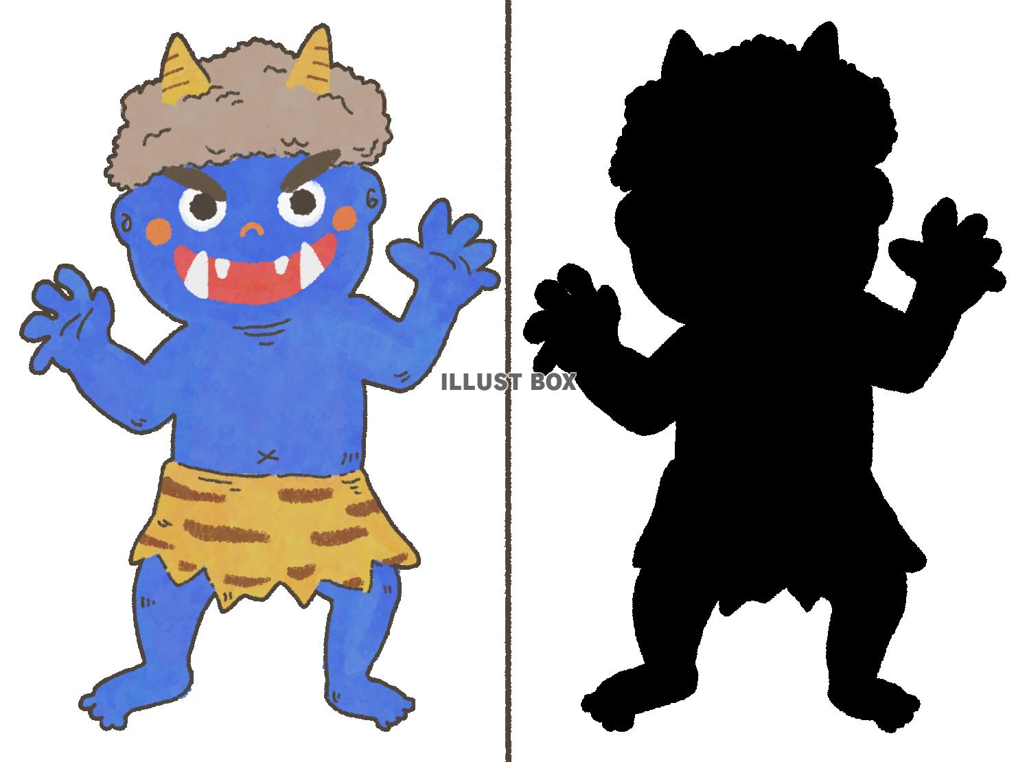 シルエットクイズ〜青鬼〜（PNG）