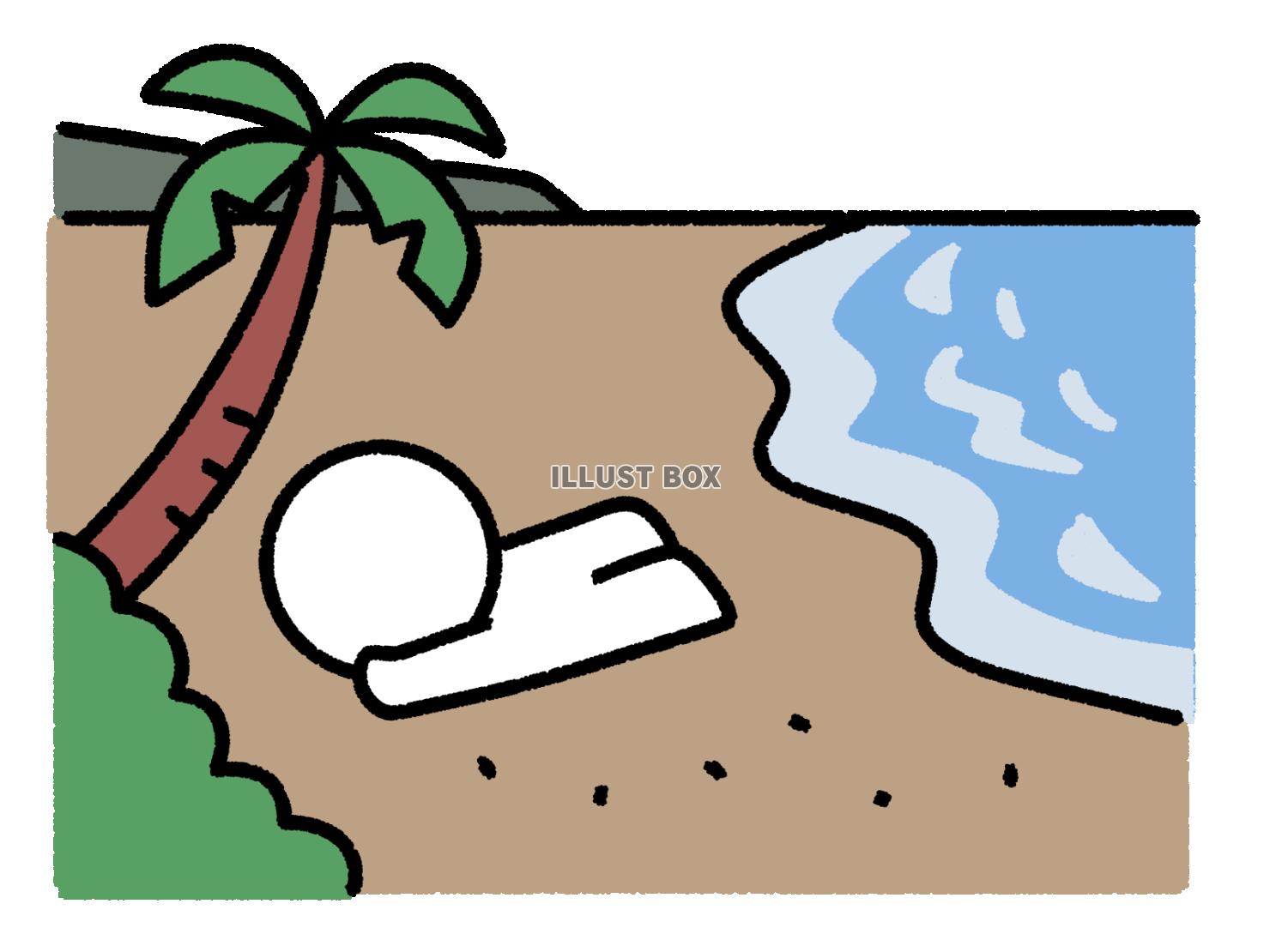 島に漂着する棒人間