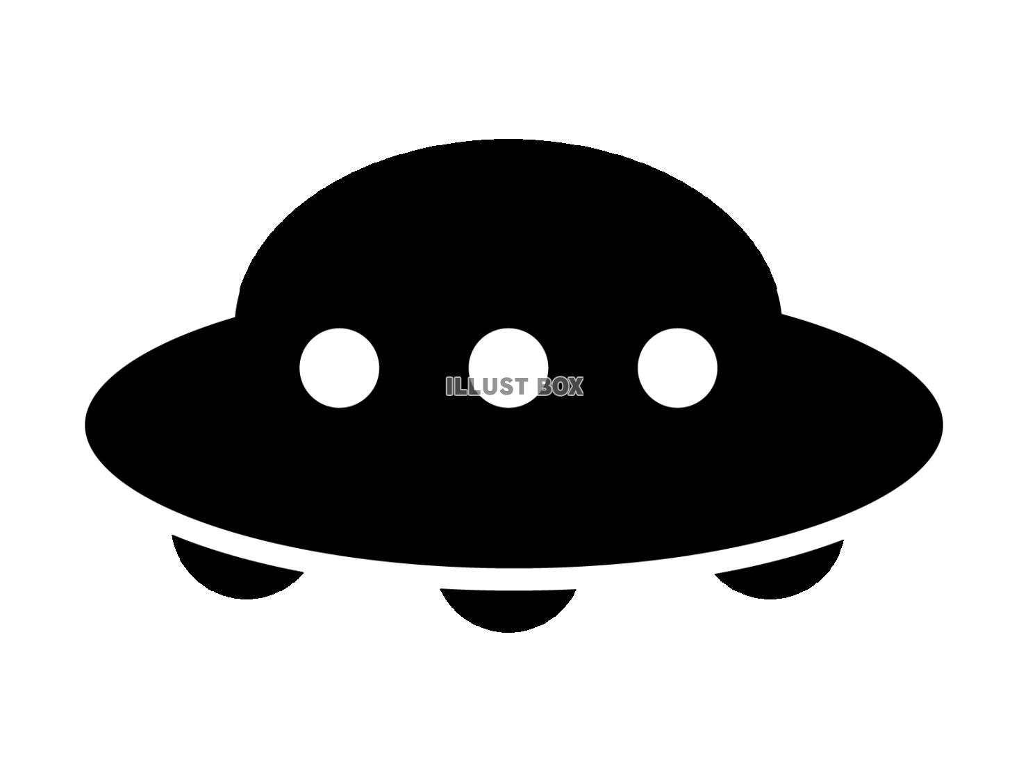 UFOのシルエットアイコン