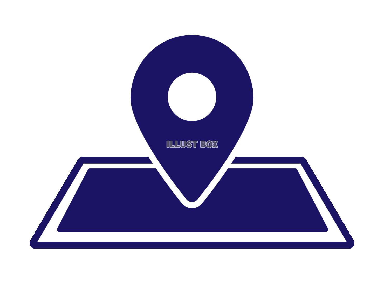 地図とマップピンのアイコン（マーク）