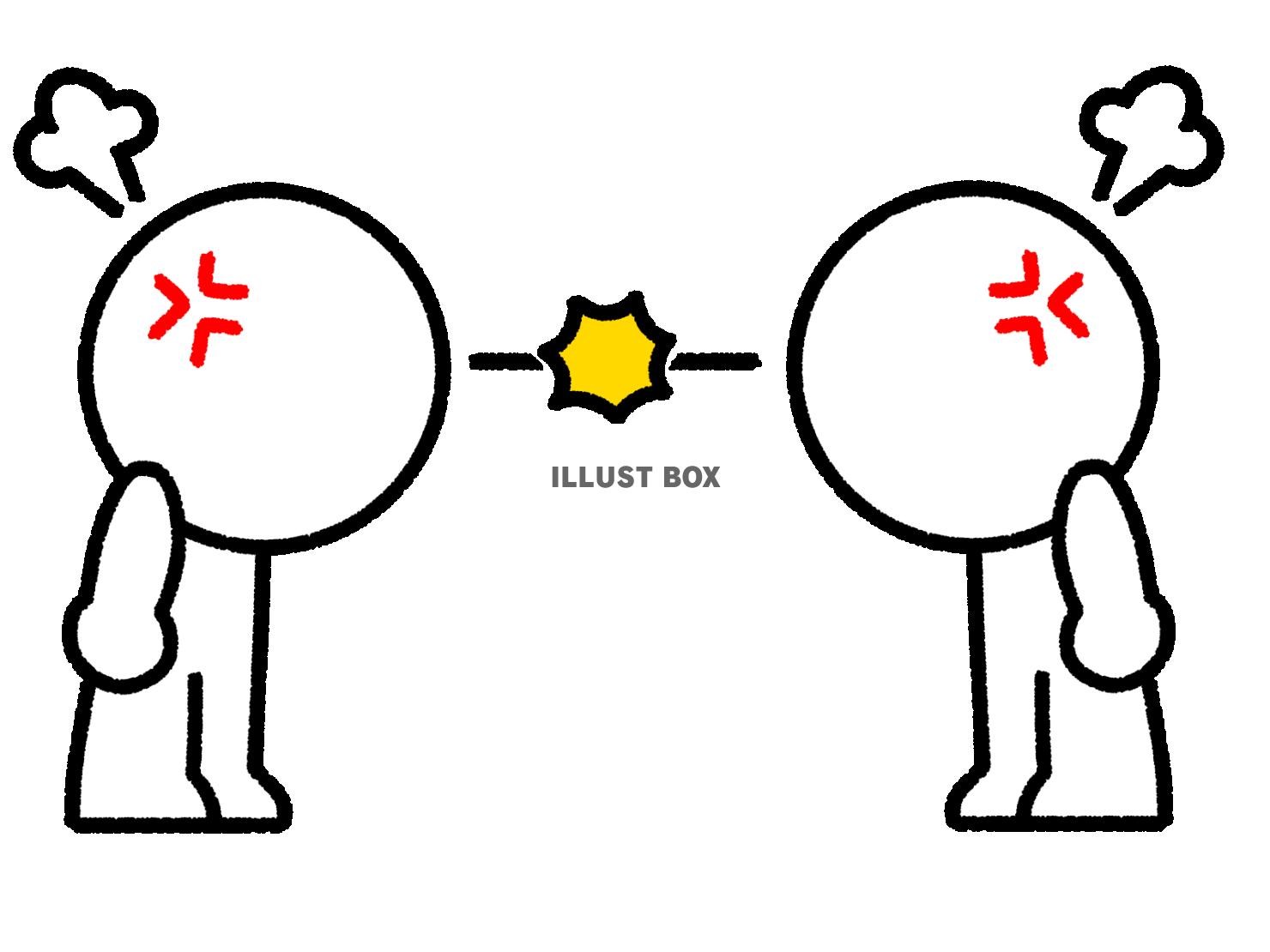 敵視する2人の棒人間
