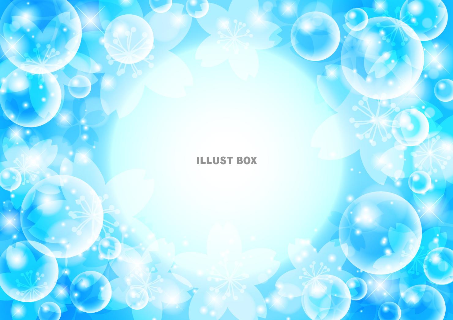 桜、泡、春、水色、背景、横