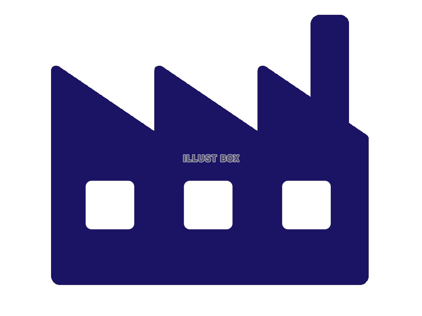 工場のシルエット（中小企業アイコン）