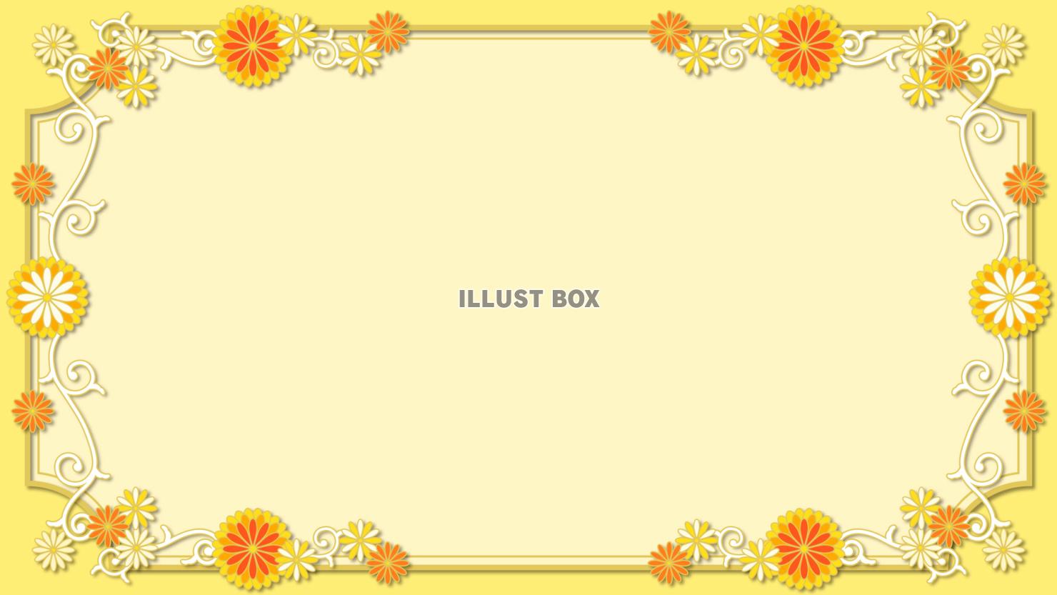 かわいい花のフレーム16:9