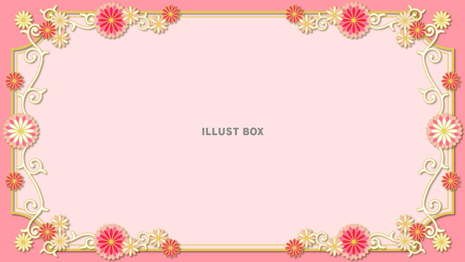 かわいい花のフレーム16:9