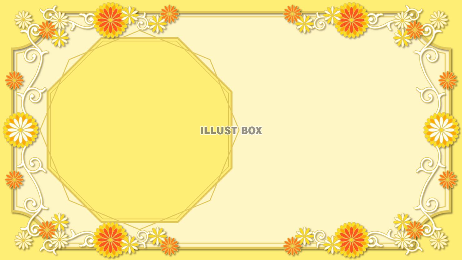 かわいい花のフレーム16:9