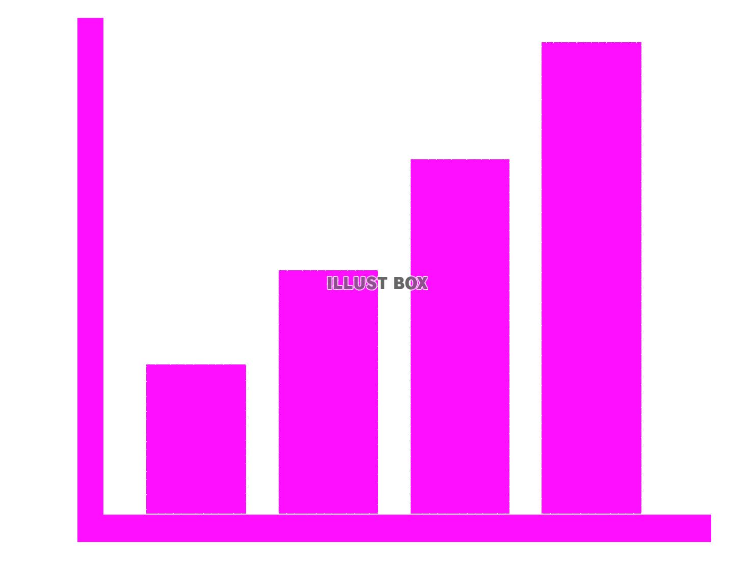紫色の棒グラフのシルエットアイコン