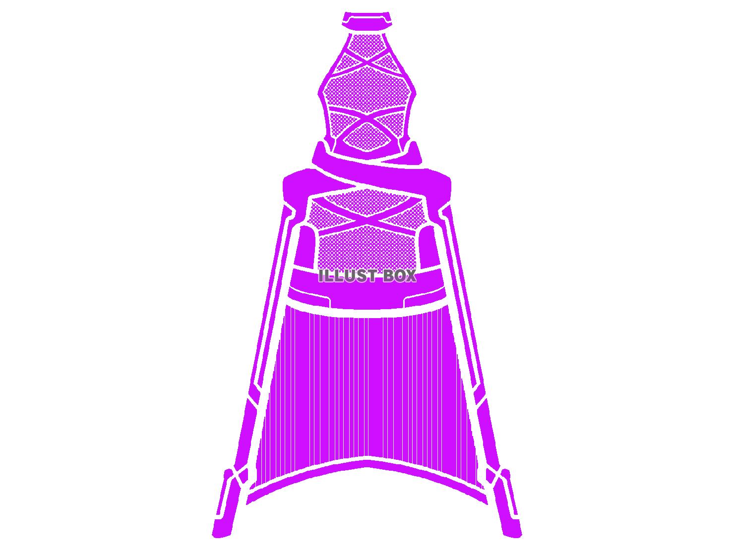 紫色のドレスアーマーのシルエット