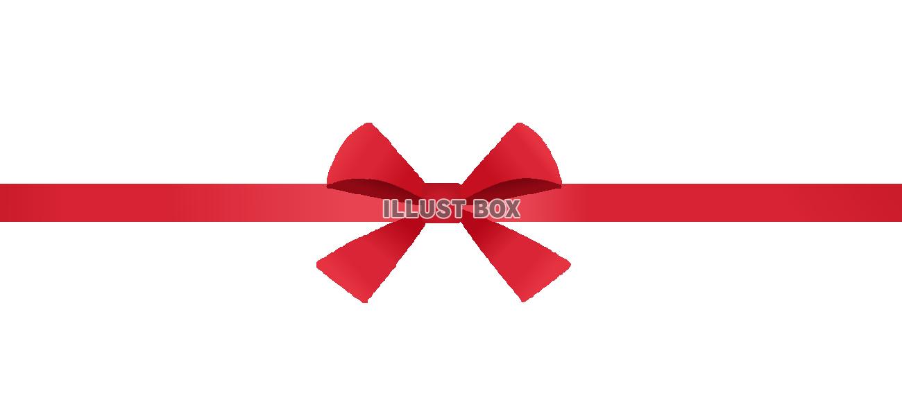 赤いリボンライン　透過png